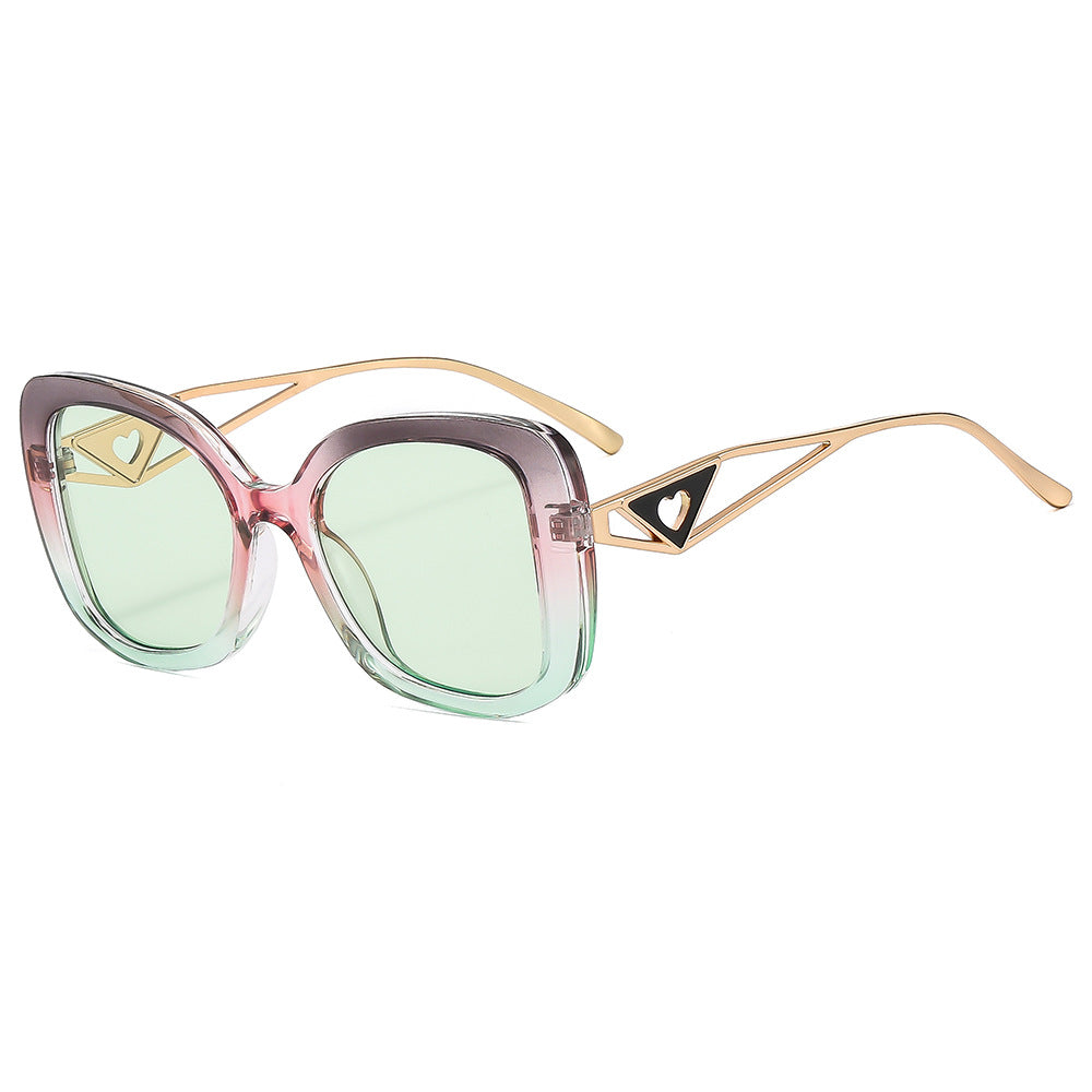 Ladies fashionable oversized sunglasses with luxurious heart detail Stornfield