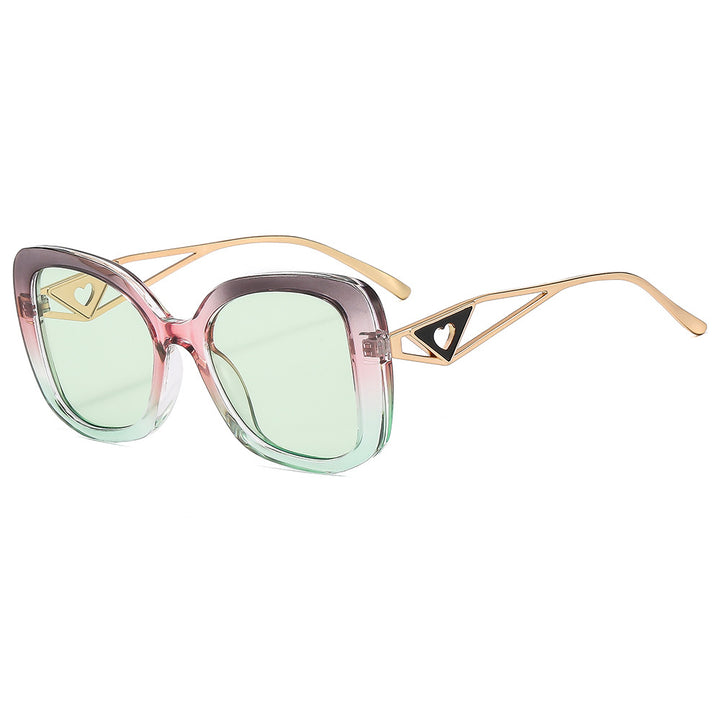 Ladies fashionable oversized sunglasses with luxurious heart detail Stornfield