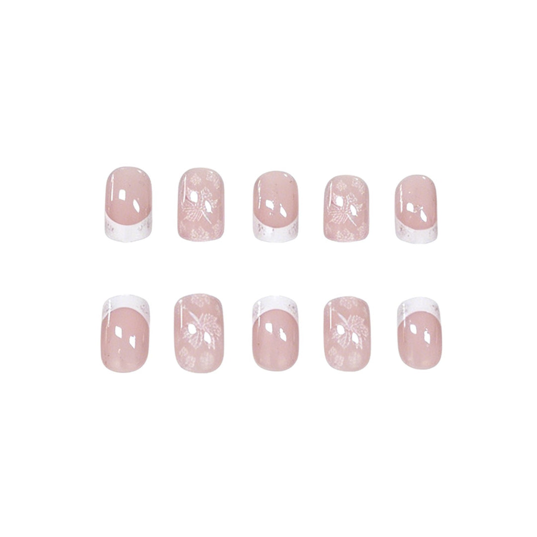 Floral French Tip Nail Enhancements Stornfield