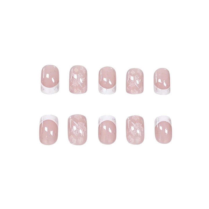 Floral French Tip Nail Enhancements Stornfield