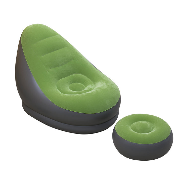 Women inflatable comfort bean bag chair with footrest Stornfield