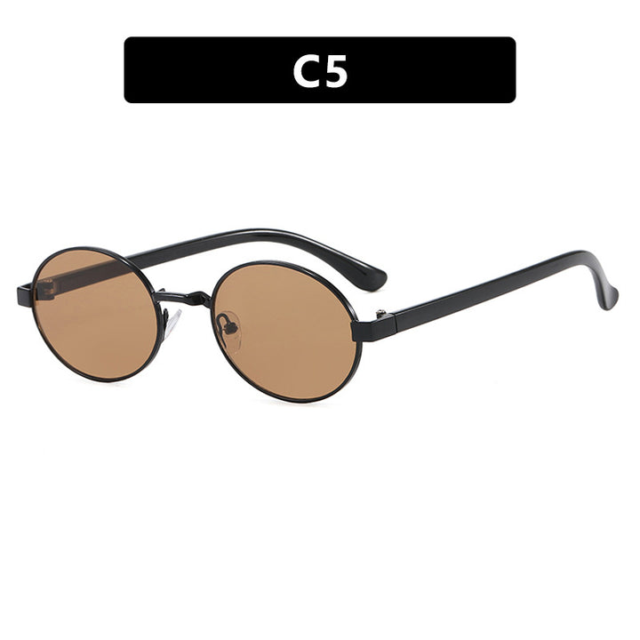 Women's round glasses with elegant metal frame and adjustable nose pads Stornfield