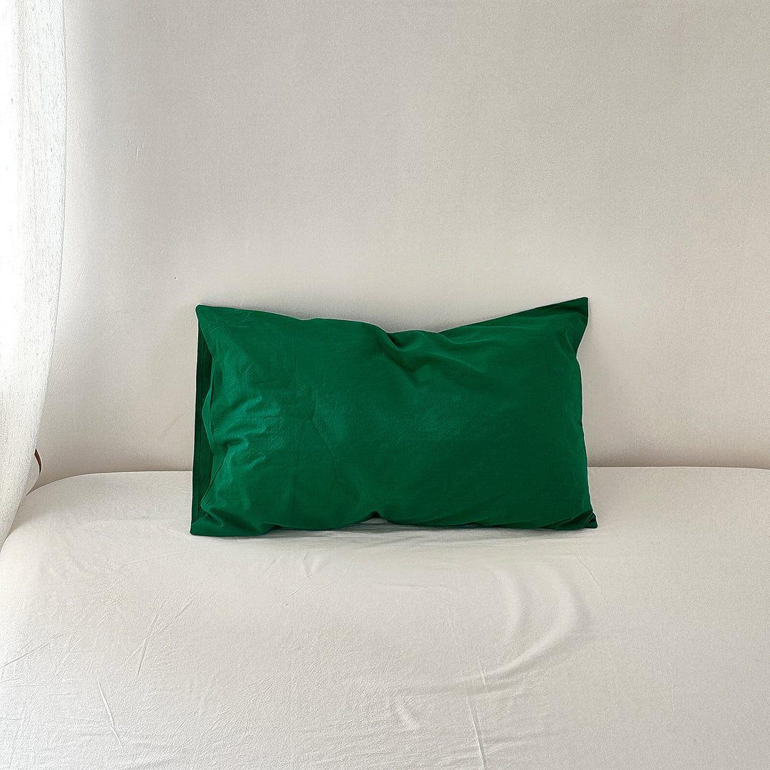 Cotton-linen pillowcase with hidden zipper