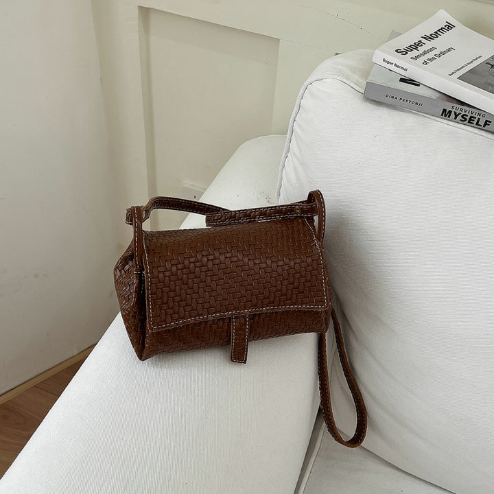 Woven Textured Crossbody Handbag
