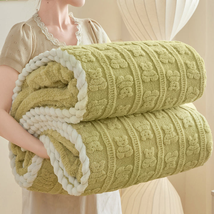 Cozy Plush Textured Throw Blanket