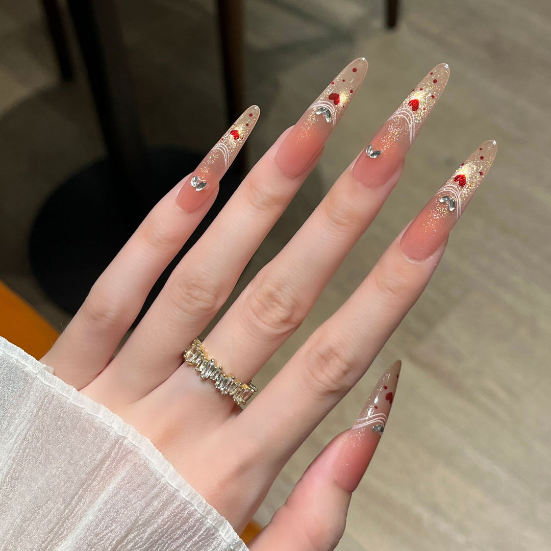 Artistic Holiday-Themed Press-On Nail Art Stornfield