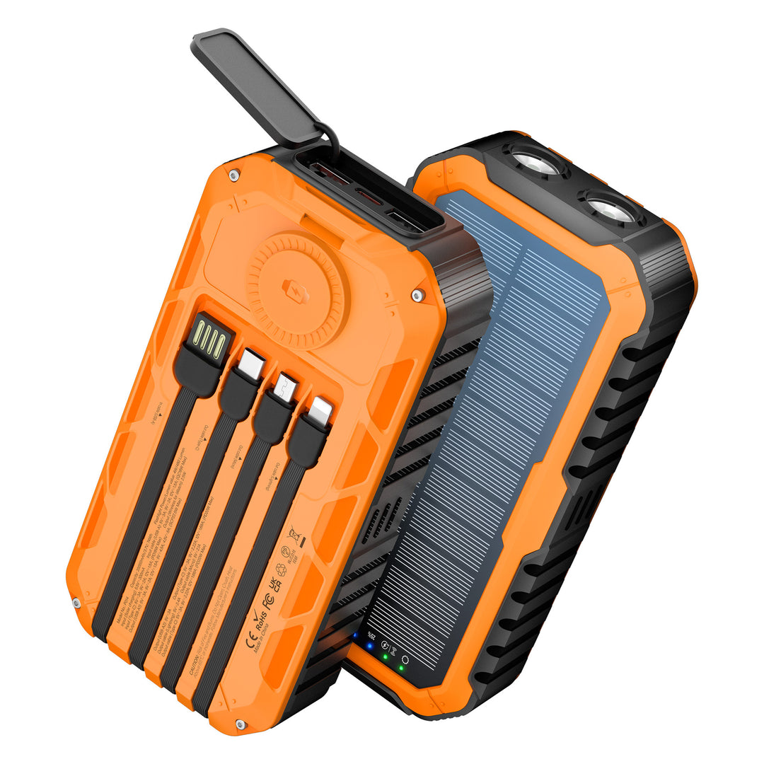 Multifunctional Solar Power Bank with Integrated LED Light Stornfield
