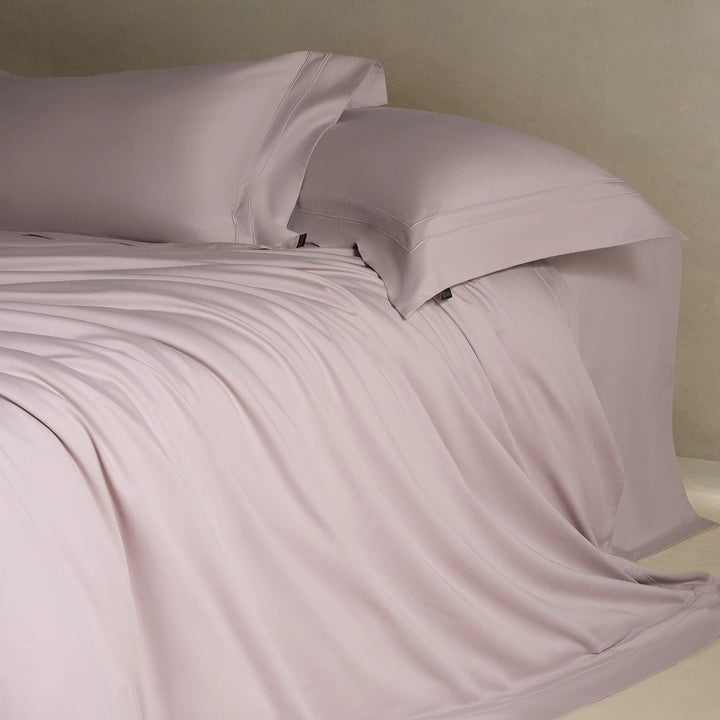 Brushed Microfiber Sateen Duvet Cover Set with Double-Stitch Hem