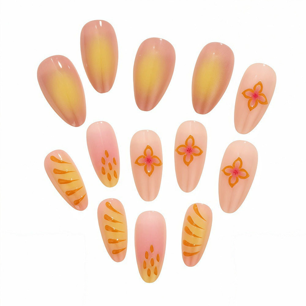 Artful Nail Tips with Floral Motifs Stornfield