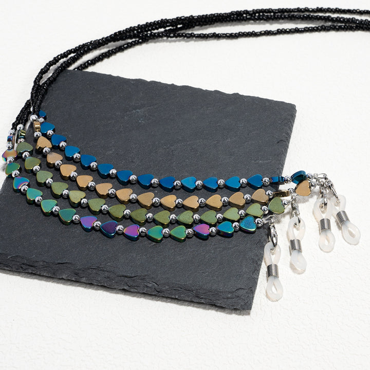 Heart-Shaped Beaded Eyewear Chain Stornfield