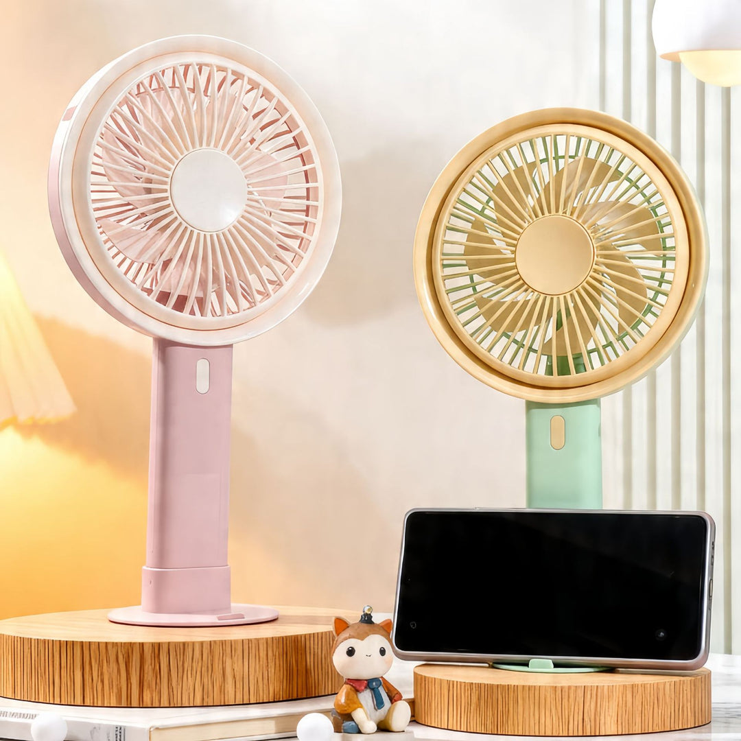 Women's Portable Table Fan with Integrated USB Charging Function Stornfield