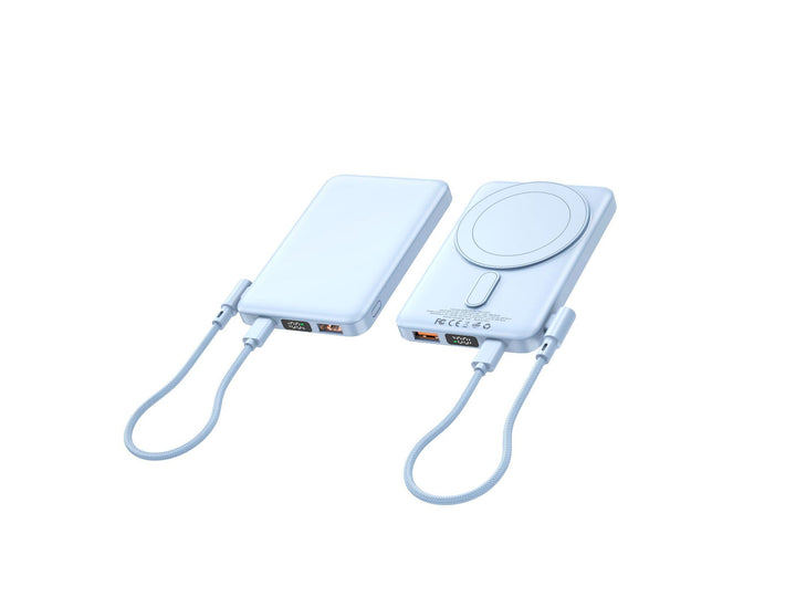 Portable power bank with integrated wireless charger and digital display Stornfield