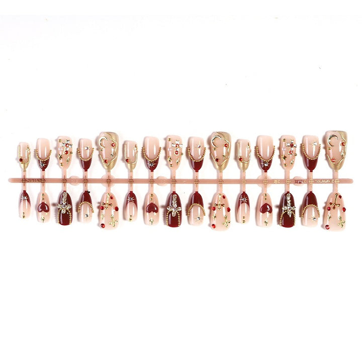 Acrylic nail set with glamorous design and luxurious accents Stornfield