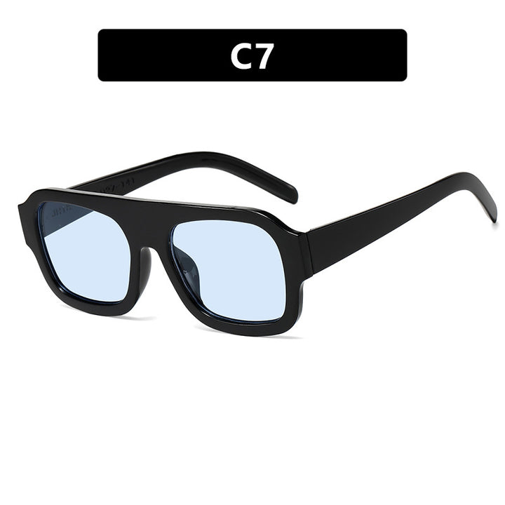 Women’s stylish square sunglasses with eye-catching animal print design Stornfield
