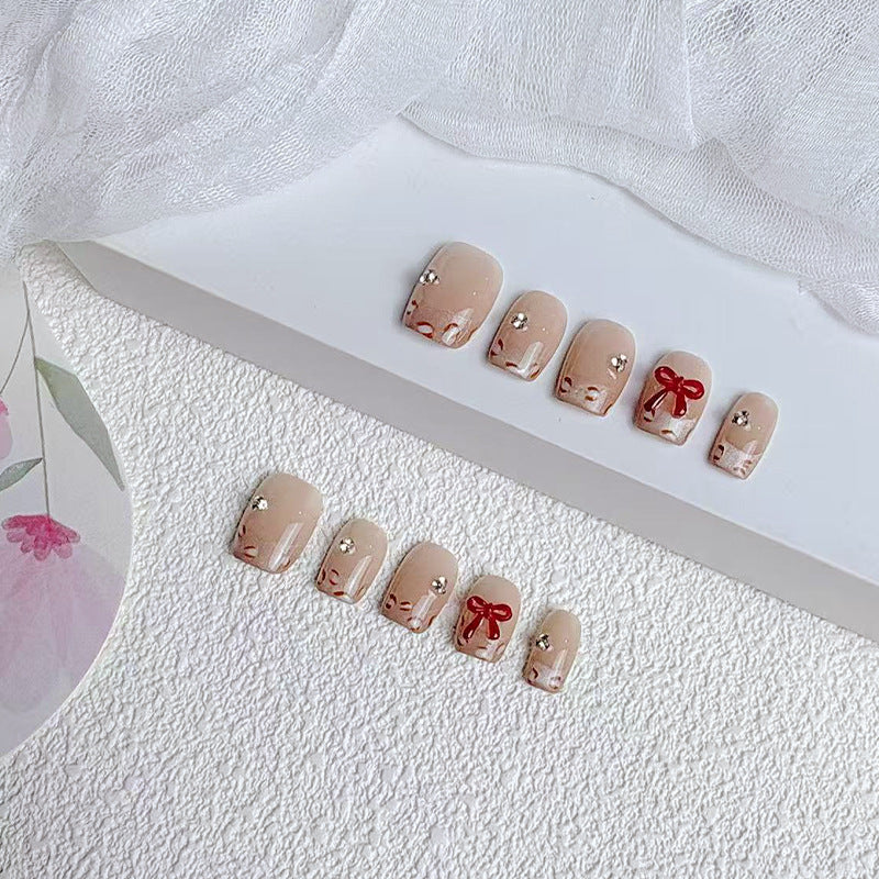 Elegant French Tip Press On Nails Stornfield