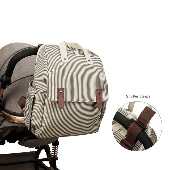 Multifunctional diaper backpack with integrated changing mat Stornfield