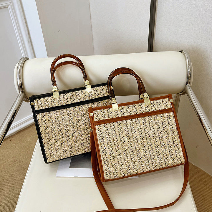 Elegant Woven Handheld Tote