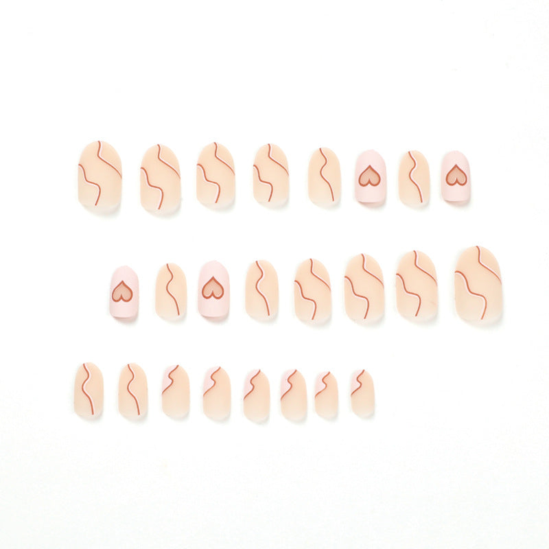 Artful Nail Extensions with Elegant Heart Design Stornfield