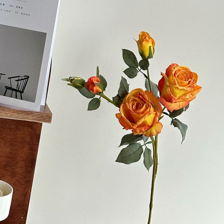 Lifelike Decorative Rose Stem