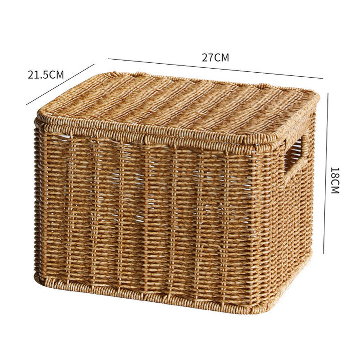 Handcrafted Rectangular Wicker Storage Box Stornfield