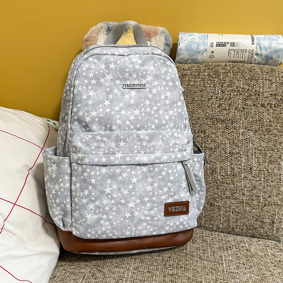 Stylish Star-Printed Casual Backpack Stornfield
