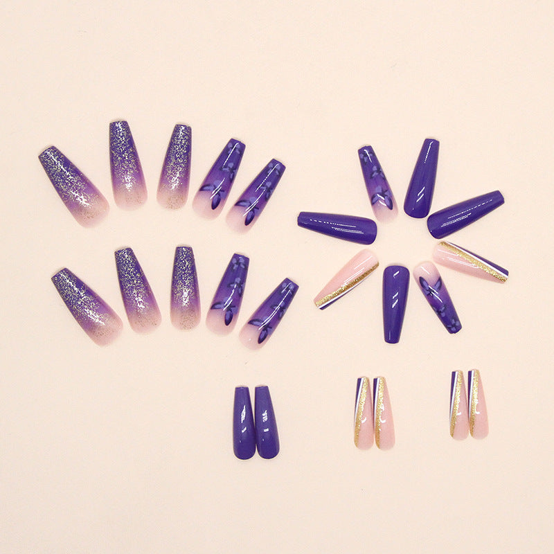 Artistic Butterfly-Embellished Press-On Nail Tips Stornfield