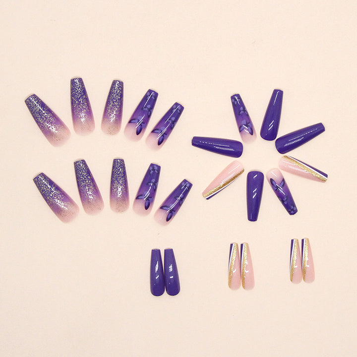 Artistic Butterfly-Embellished Press-On Nail Tips Stornfield