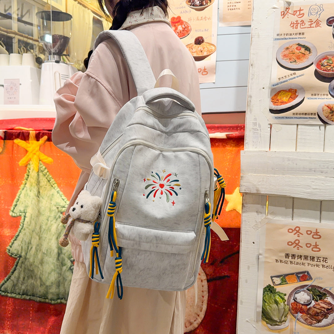 Backpack with Colorful Decorations and Innovative Compartments Stornfield
