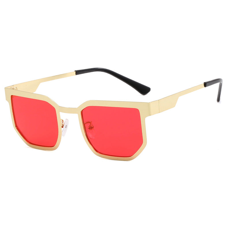 Ladies modern sunglasses in trendy rectangular design with narrow metal frame Stornfield
