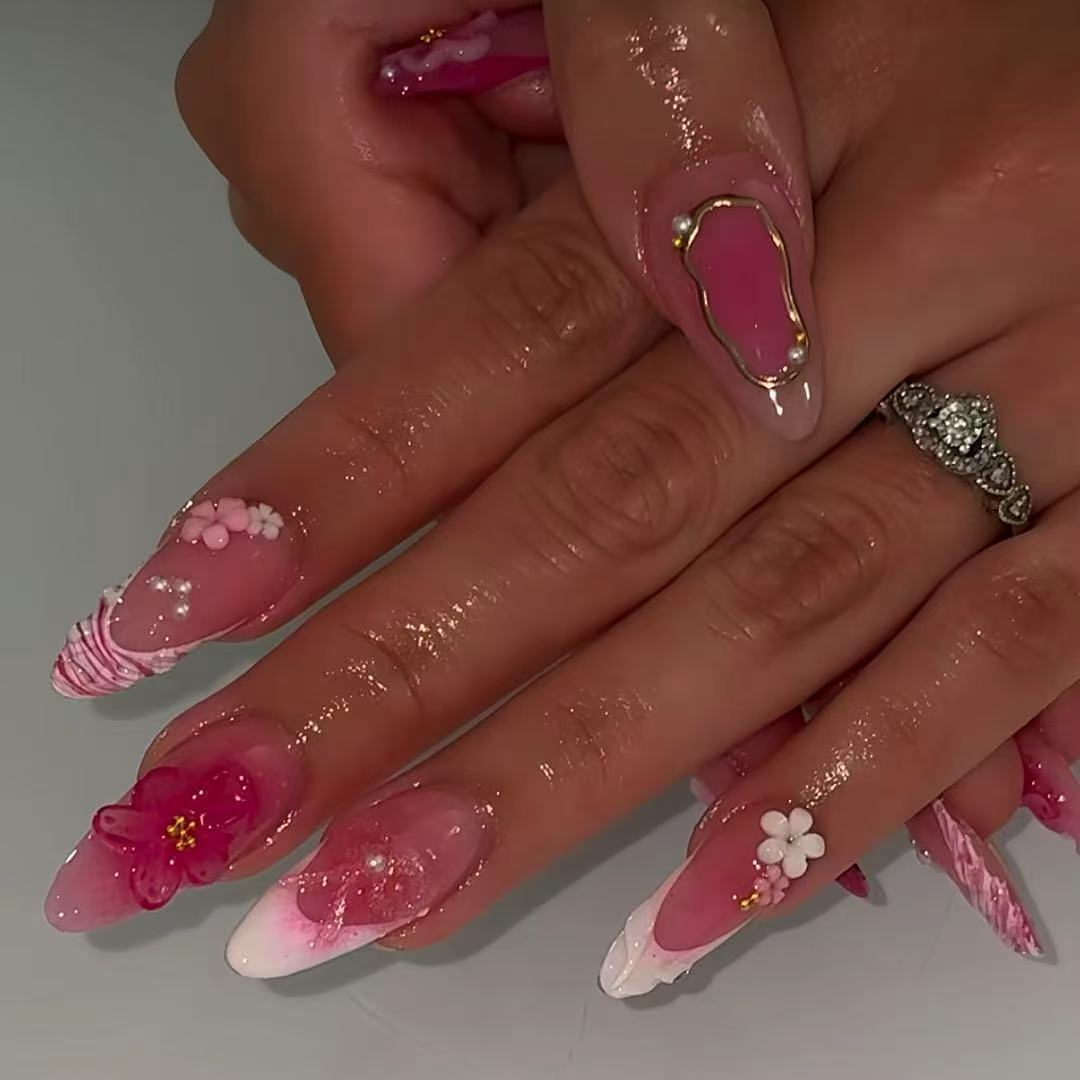 Floral Elegance Nail Art Extensions Stornfield