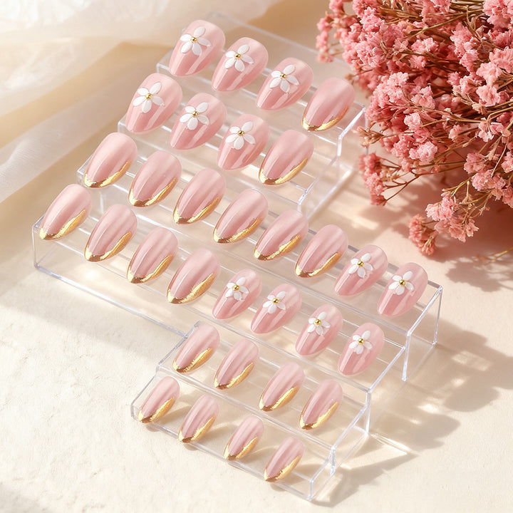 Floral Embellished Gel Nail Art Stornfield