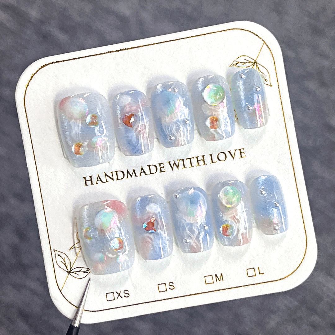 Artistic Premium Nail Extensions with Unique Artistic Accents Stornfield