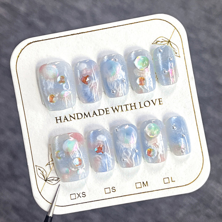 Artistic Premium Nail Extensions with Unique Artistic Accents Stornfield