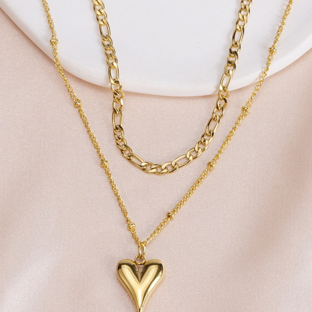 Layered Heart Pendant Necklace Stornfield 1787044446