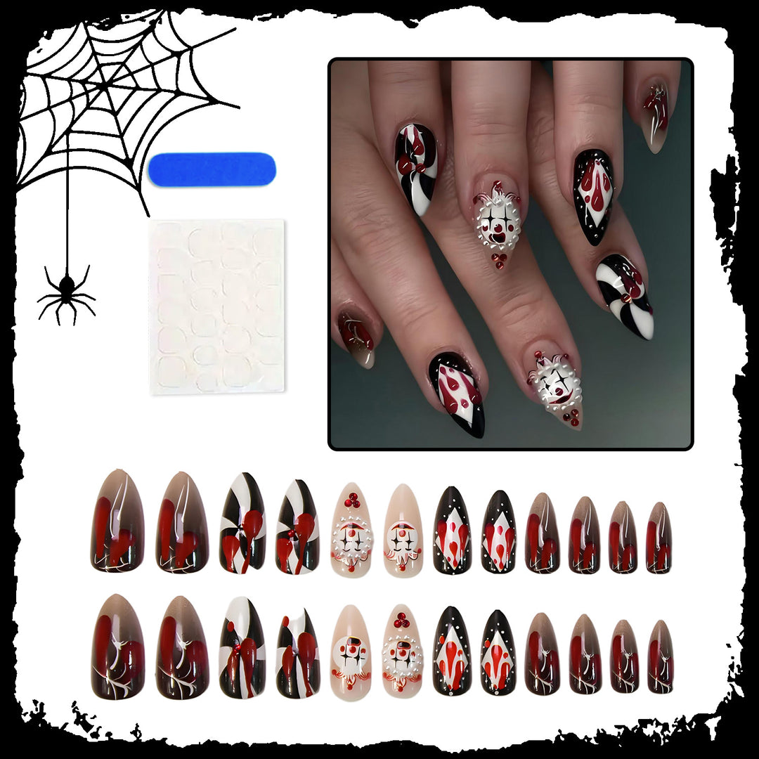 Halloween Artificial Nail Set with bloody motif designs and creative graphics Stornfield