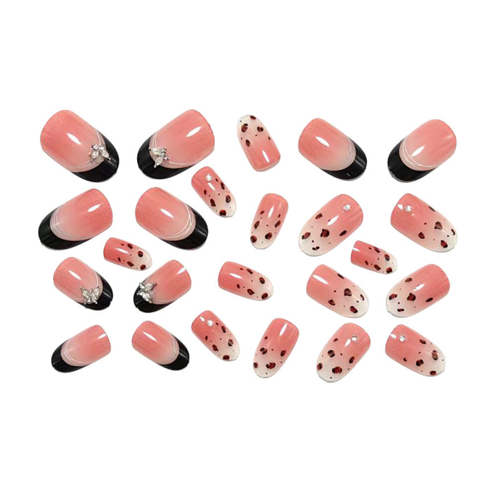 Exclusive artificial nails with dreamy heart and glitter effects Stornfield