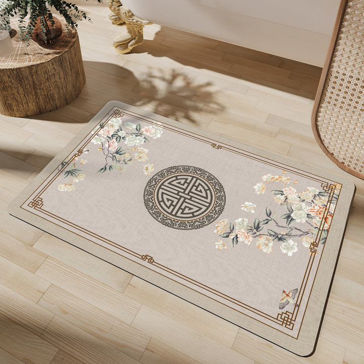 Artistic Floral Bath Mat Stornfield