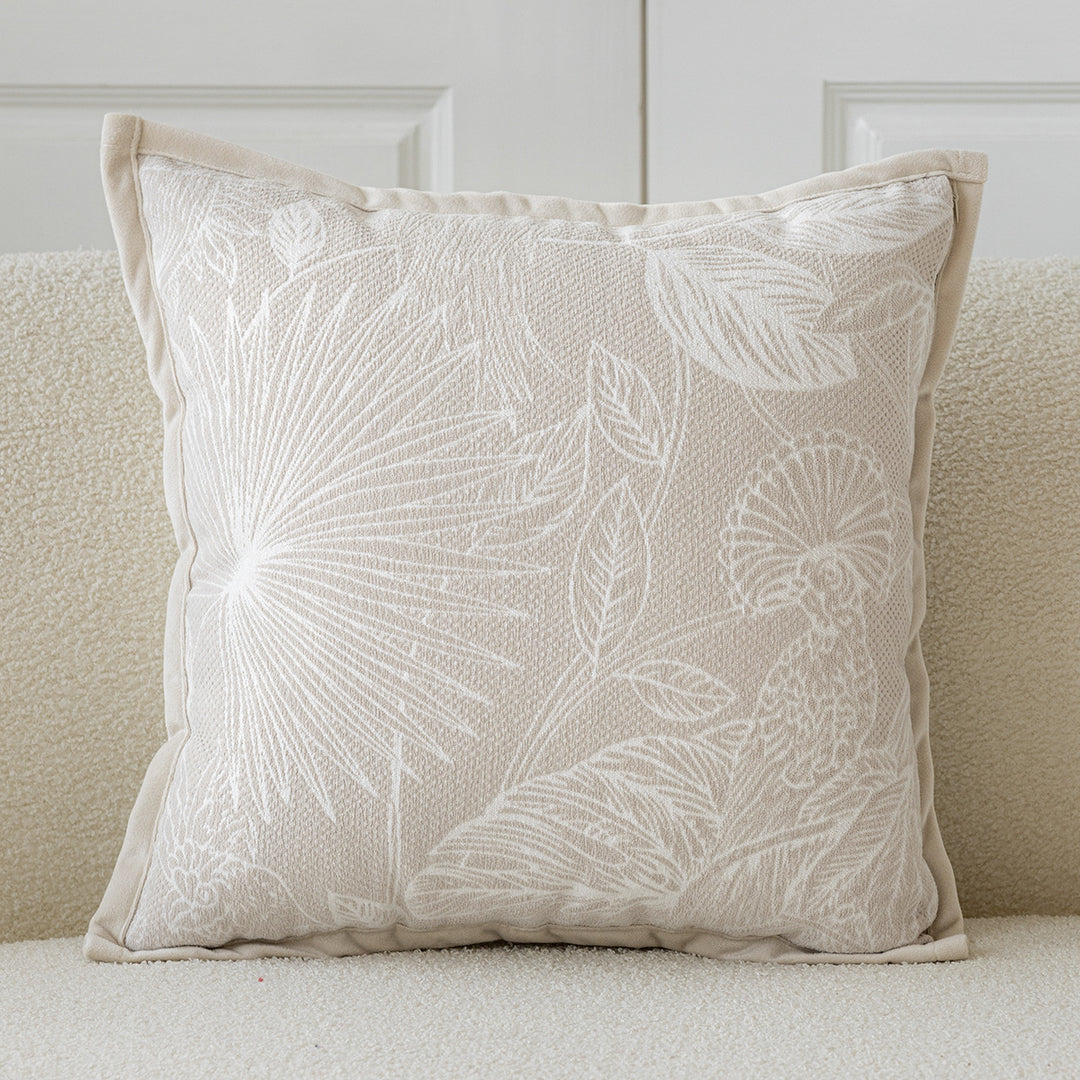 Decorative cushion with fine plant pattern