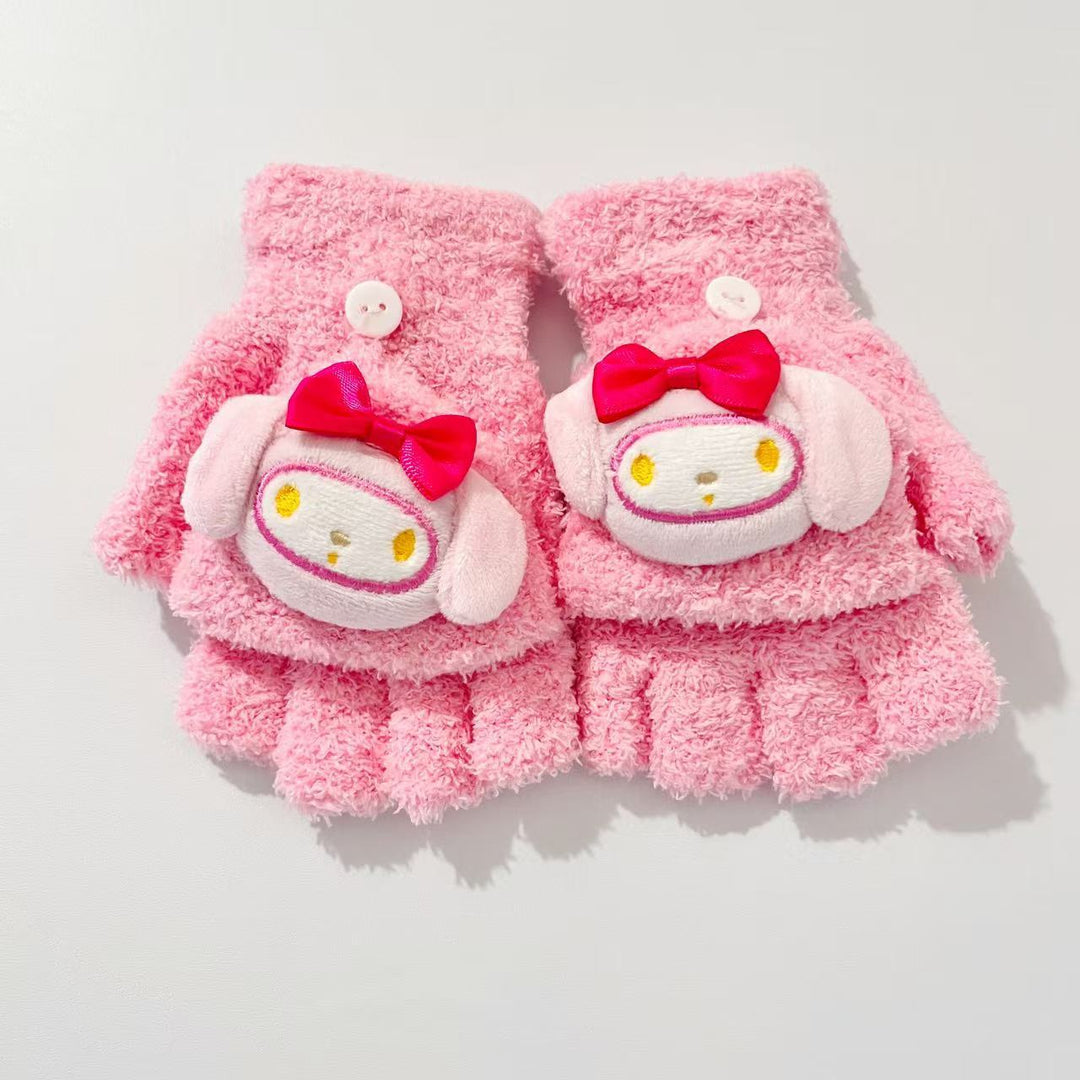 Children's Playful Bear-Themed Fingerless Gloves Stornfield
