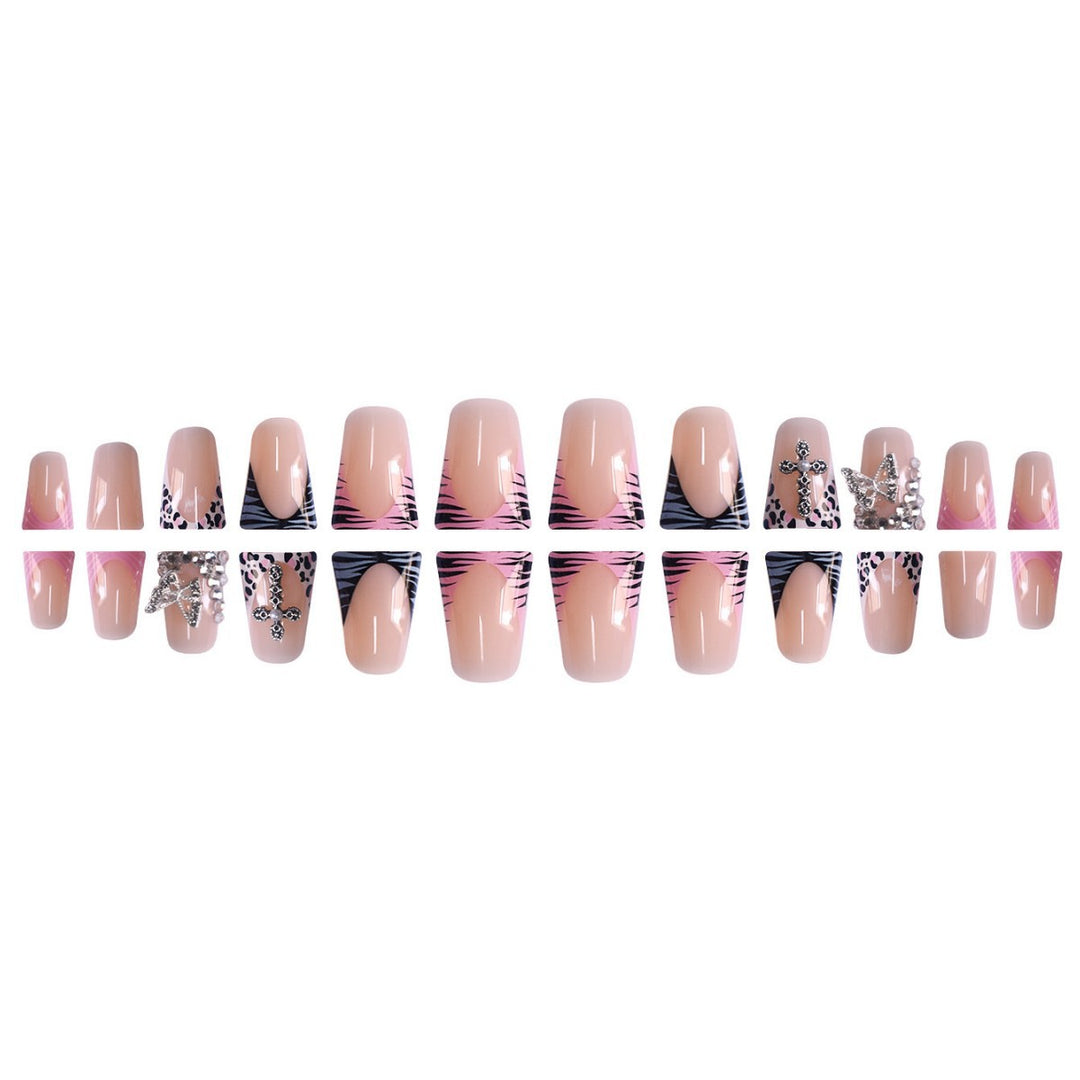 Glamorous Decorative Press-On Nails with Rhinestone Accents Stornfield