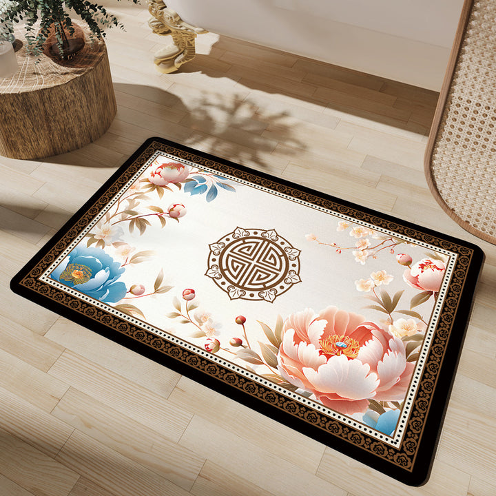 Artistic Floral Bath Mat Stornfield
