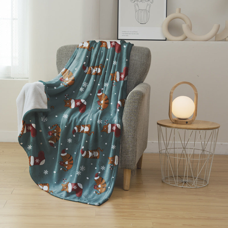 Winter-Themed Fleece Blanket