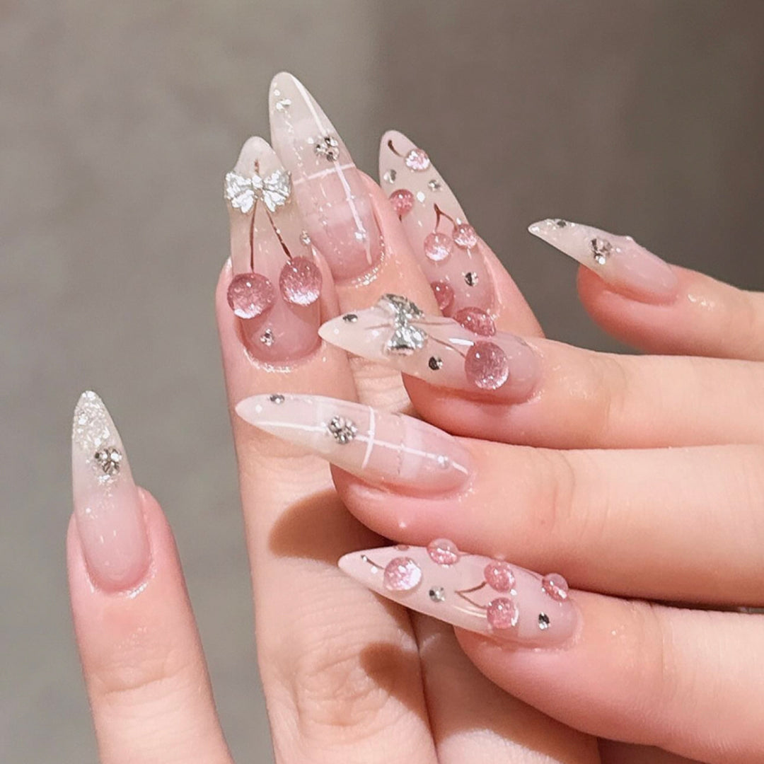 Designer Artificial Nails with sparkling embellishments Stornfield