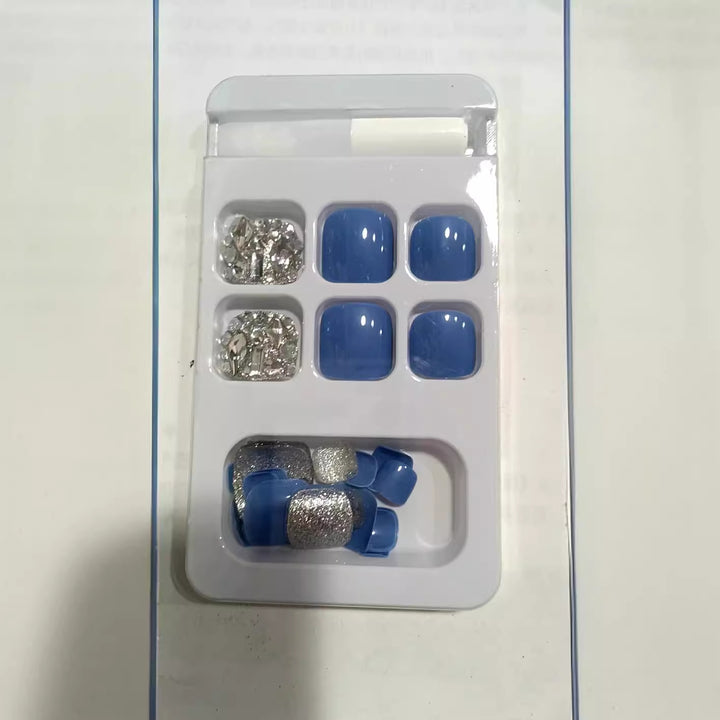 Decorative Press-On Nail Kit with Rhinestone Accents Stornfield