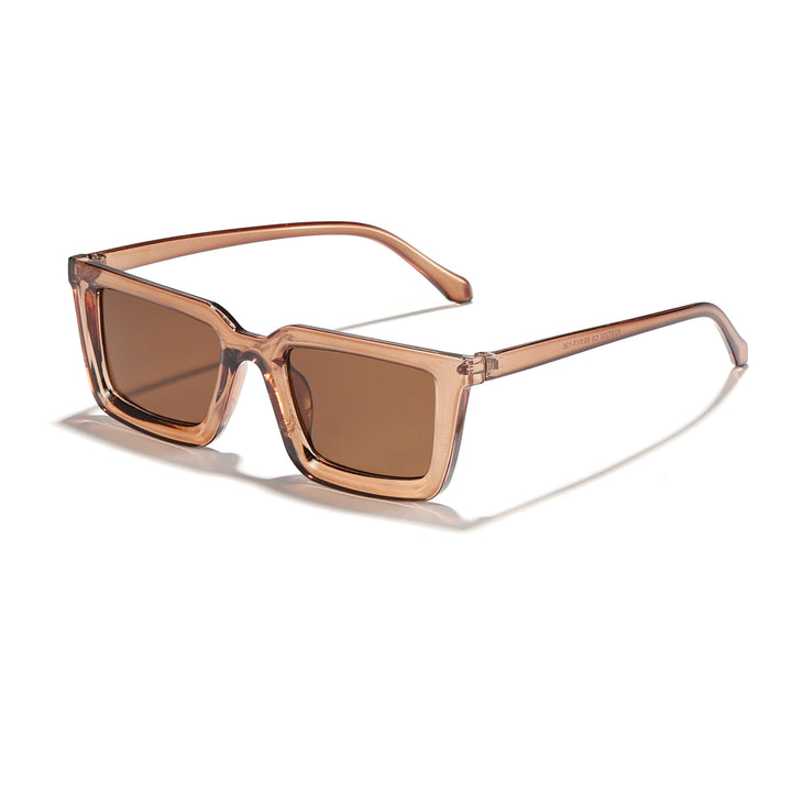 Women's modern square sunglasses with mirrored lenses Stornfield