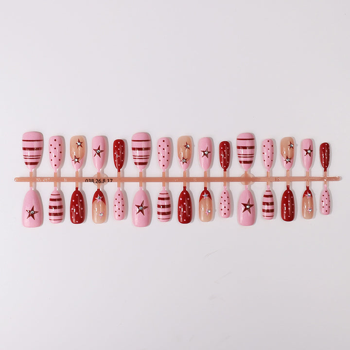 Decorative Star Design Press-On Nail Set Stornfield