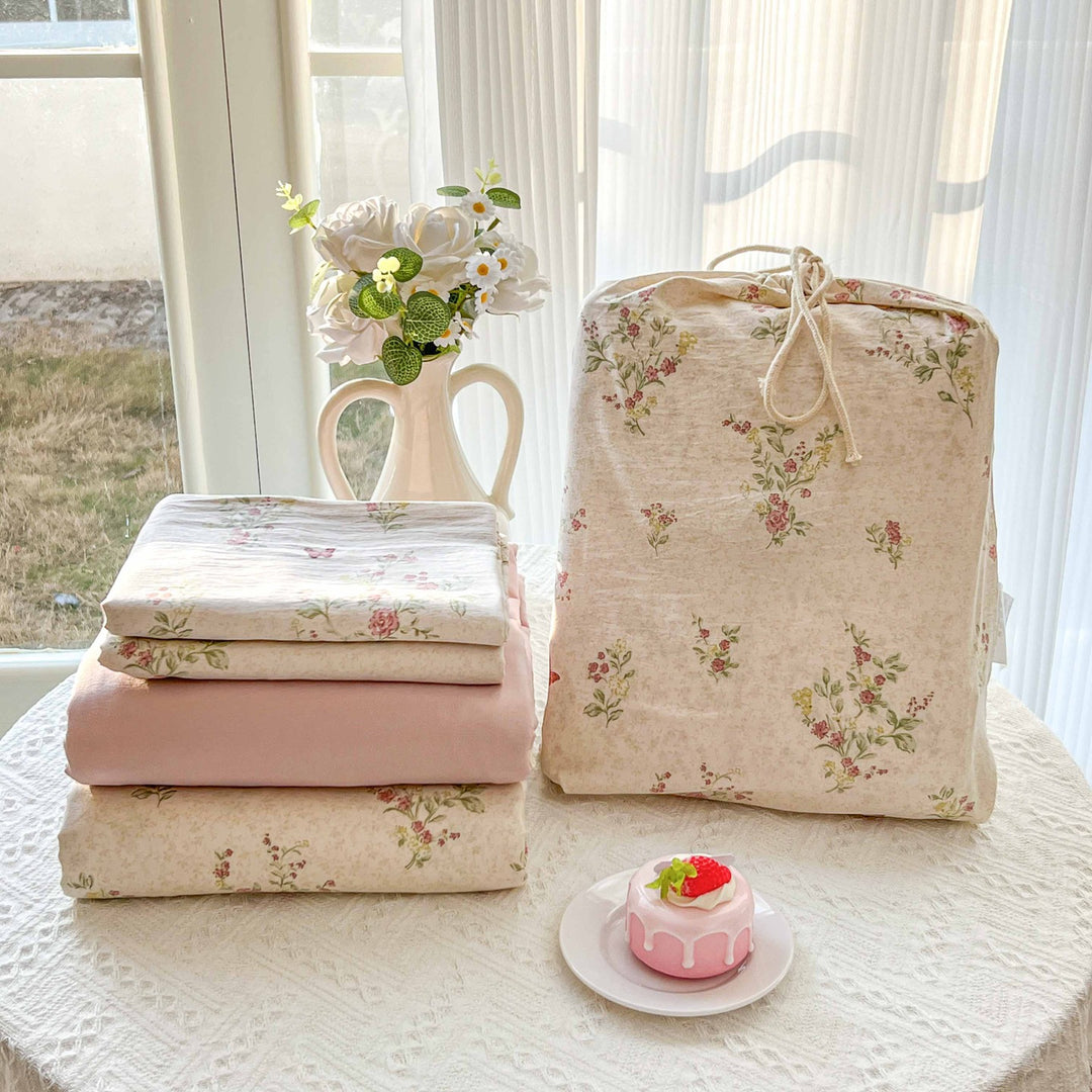 Soft Cotton Floral Pattern Bedding Set