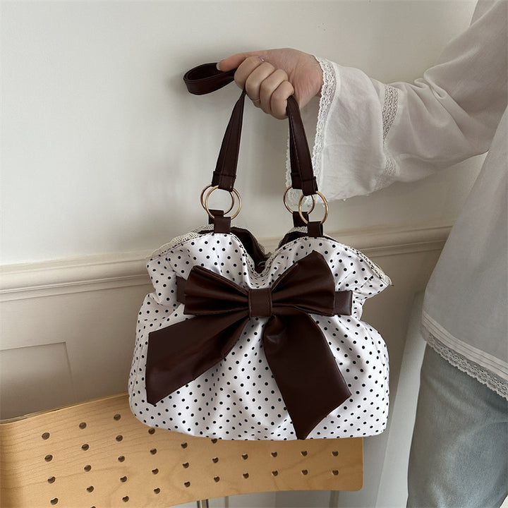 WoCharming Polka Dot Bow Tote Bag Stornfield
