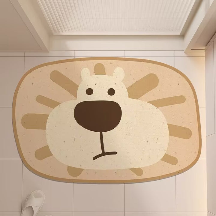 Cute Hippo-Shaped Bath Mat