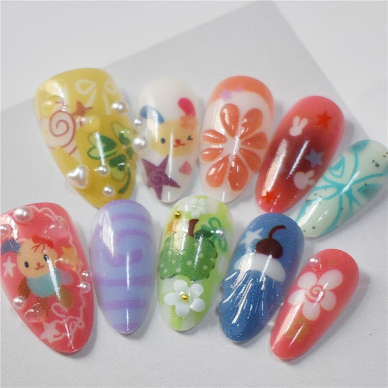 Playful Themed Press-On Nail Set Stornfield